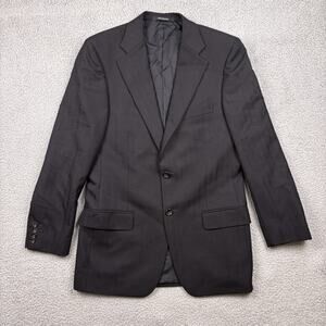 VTG Gucci Tom Ford Era Blazer Mens 38R Black Jacket Wool Twill Sport Coat